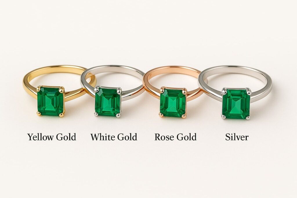Metals and Settings for Emerald Rings